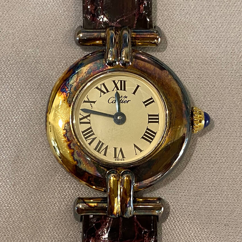 カルティエ（Cartier）腕時計の変色を綺麗に出来ます