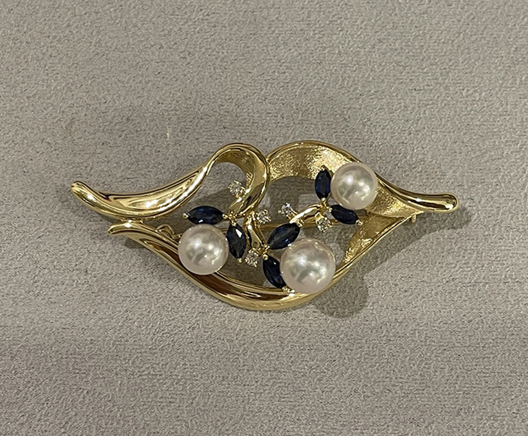 ブローチ-2変色修理後