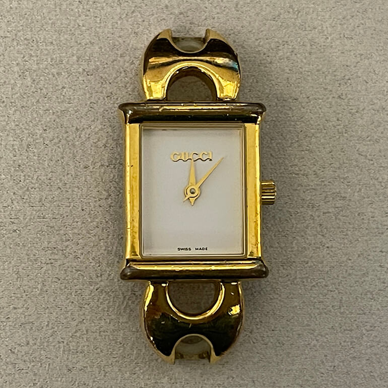 GUCCIの再メッキ修理-修理前の表面