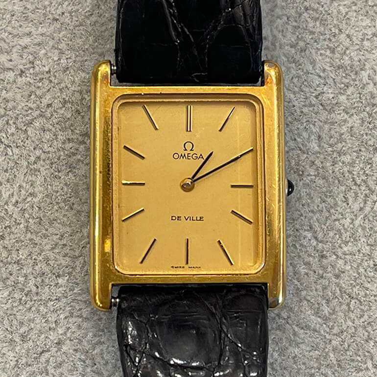 オメガデビルの再メッキ修理前の表面