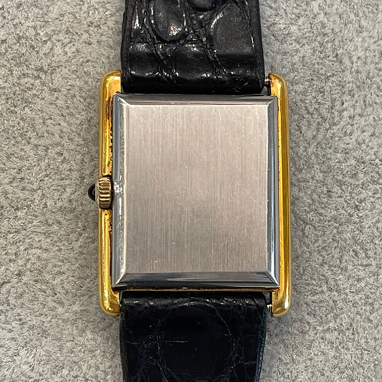 オメガデビルの再メッキ修理前の裏面