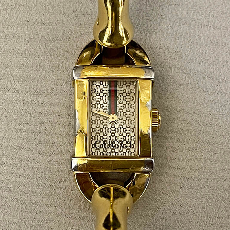 GUCCIの再メッキ修理前1