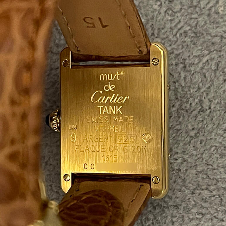 カルティエタンク修理後の表面の写真-2