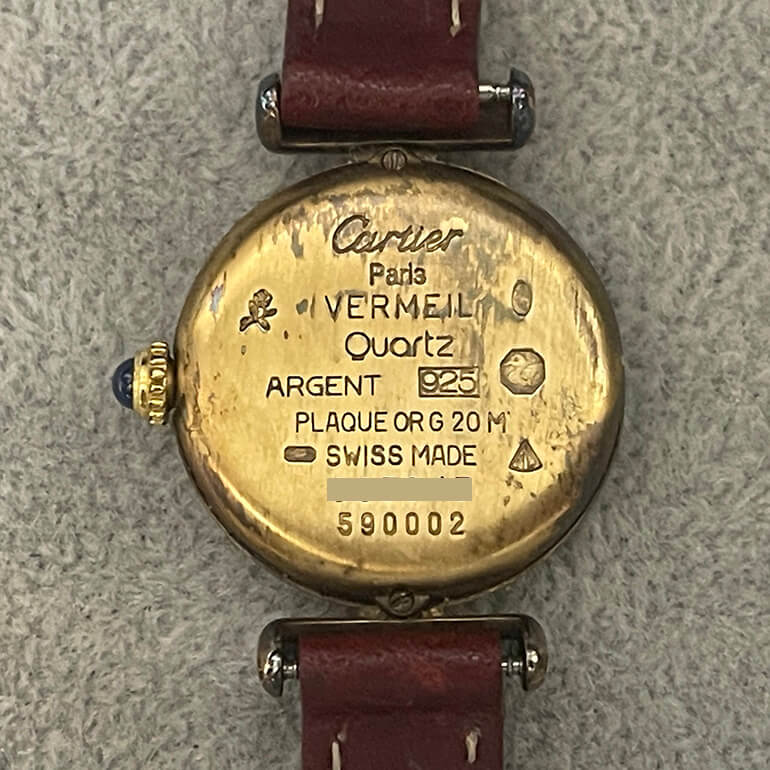 カルティエマストコリゼの再メッキ修理前-2