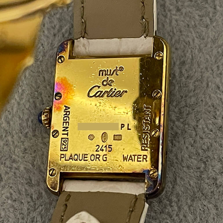 カルティエマストタンクの変色取り修理前-2
