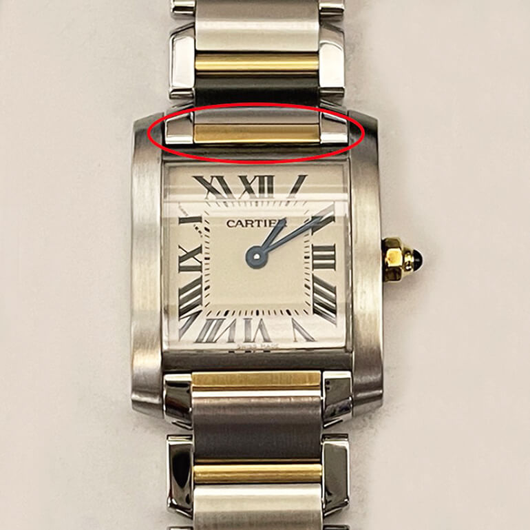 カルティエのパーツを入れ完成した写真