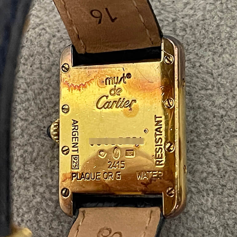 再メッキ前の裏面