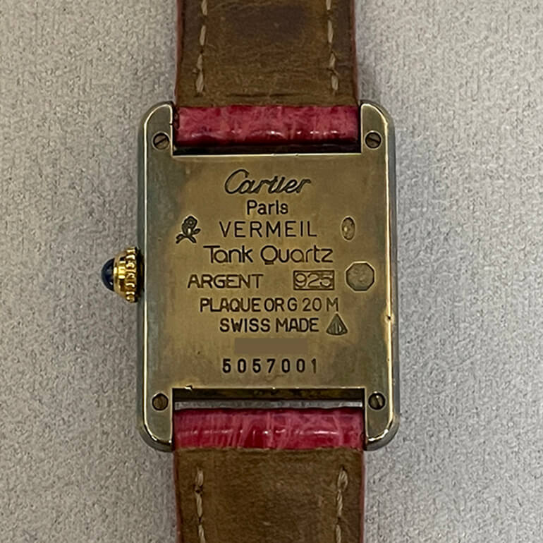 カルティエタンク再メッキ前の写真-2