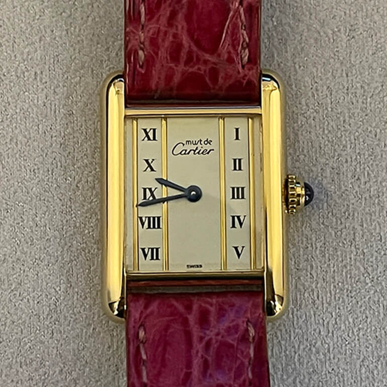 カルティエタンク再メッキ後 の写真-1