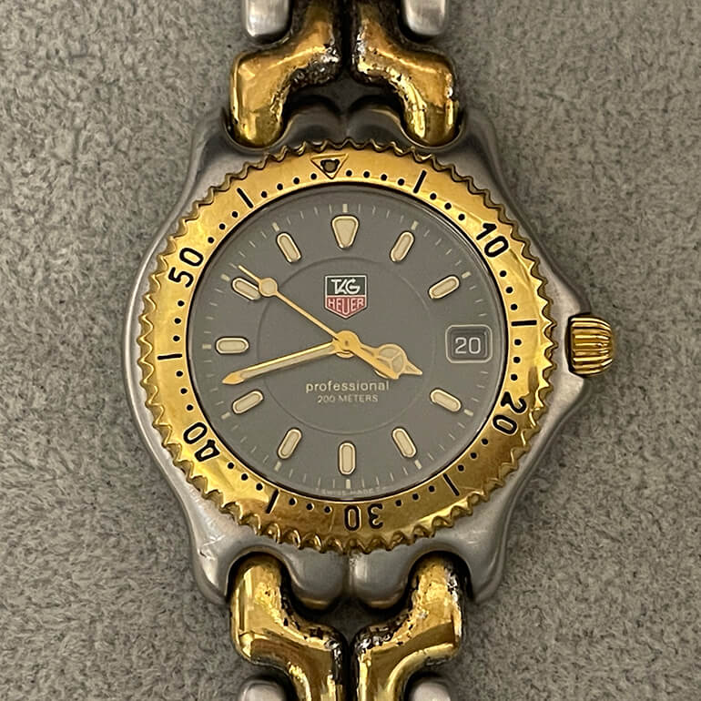 メンズのタグ・ホイヤー S/elのメッキ剥がれ・溶接