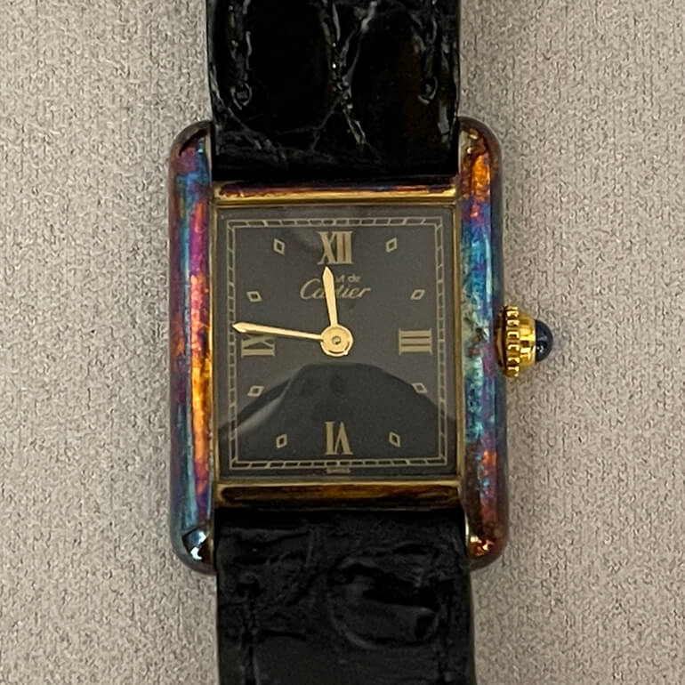 変色取り修理面の表面