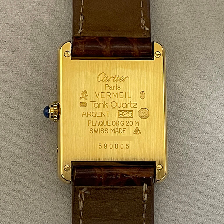 再メッキ後のカルティエタンク-2