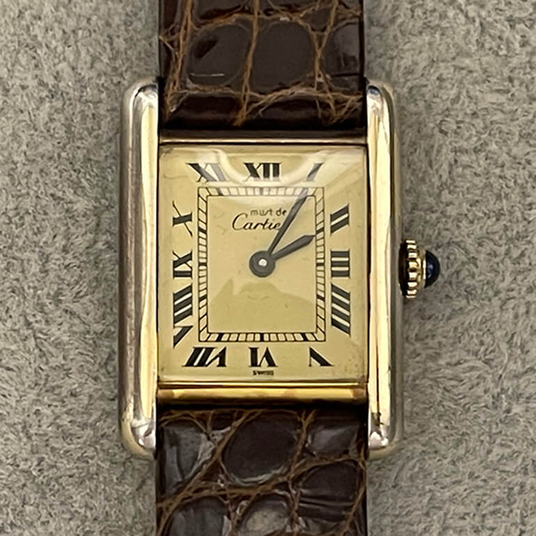 カルティエ マストタンクのメッキ剥がれを美しく再生