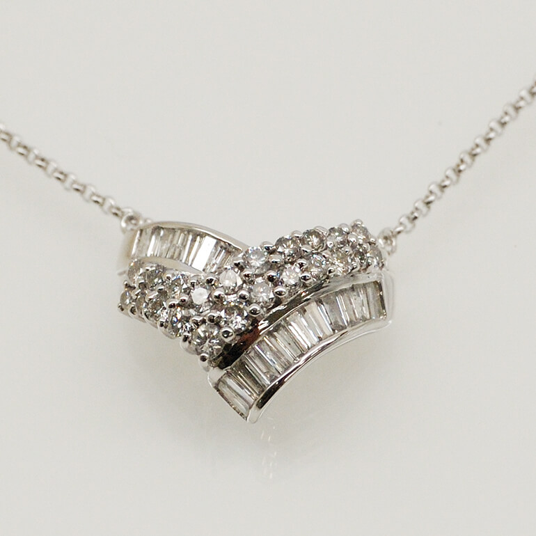 リフォーム後のダイヤのペンダントネックレス