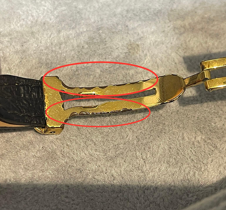 カルティエDバックル修理前の写真