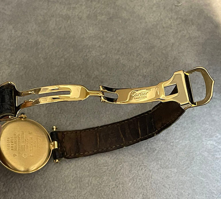 カルティエDバックル修理後の写真