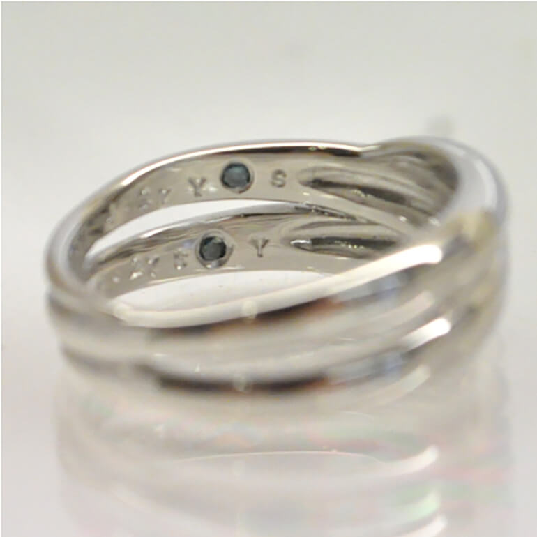 リフォーム出来上がった指輪の裏面