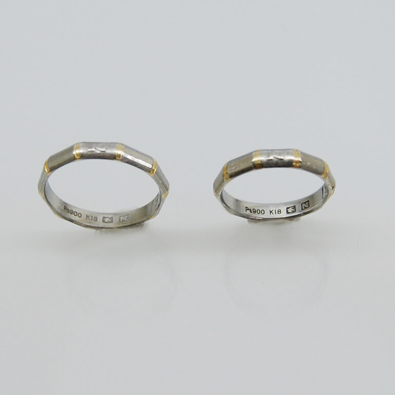 リフォーム前の2本の指輪