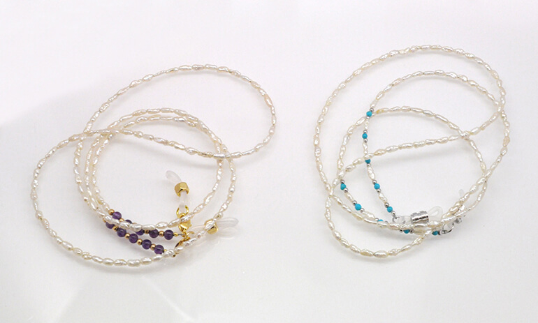 出来上がったメガネチェーン