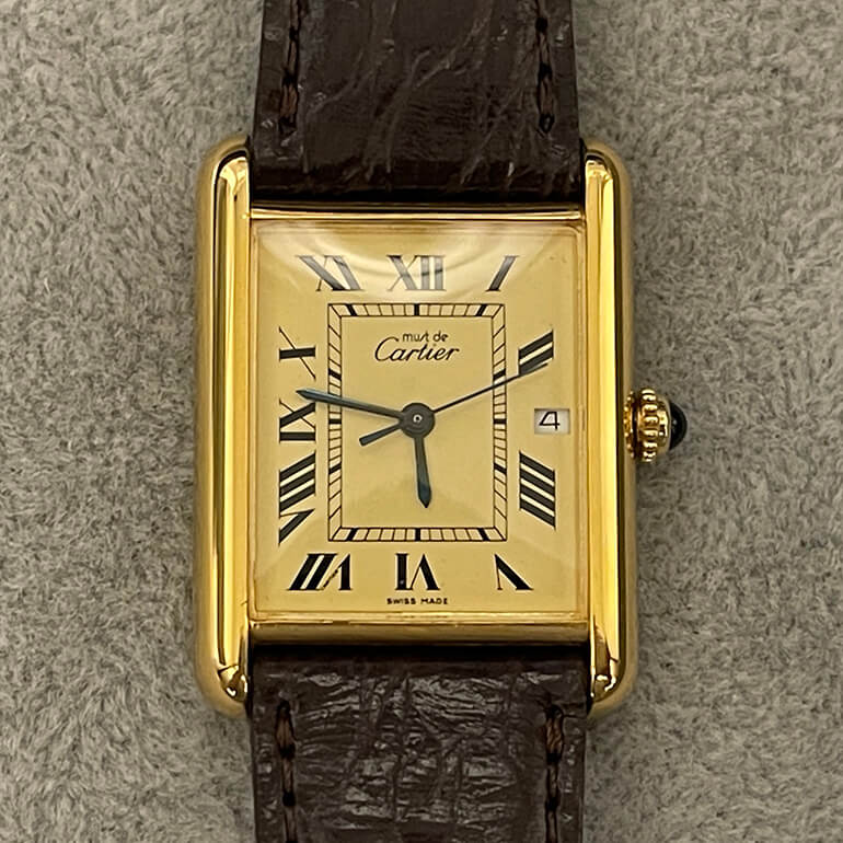 カルティエタンク修理後の表面の写真