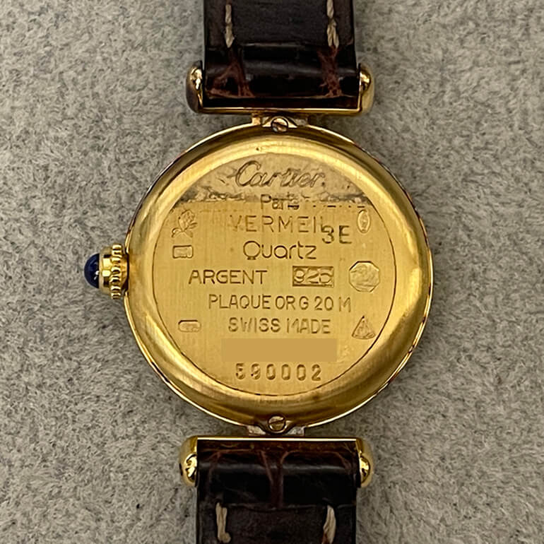 カルティエマストコリゼ修理前の裏面の写真