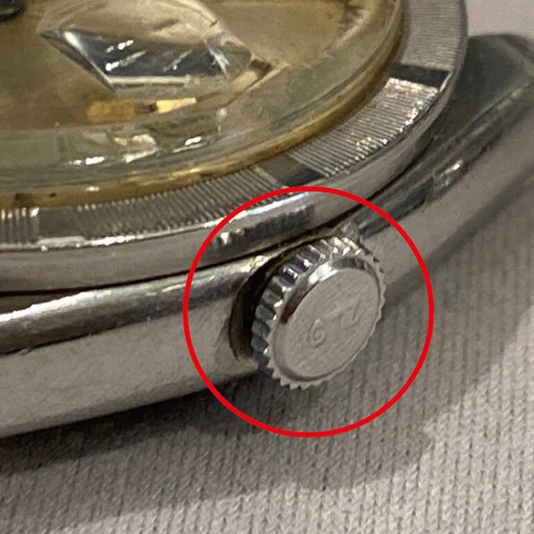 ROLEXに付けてあるシチズンの竜頭