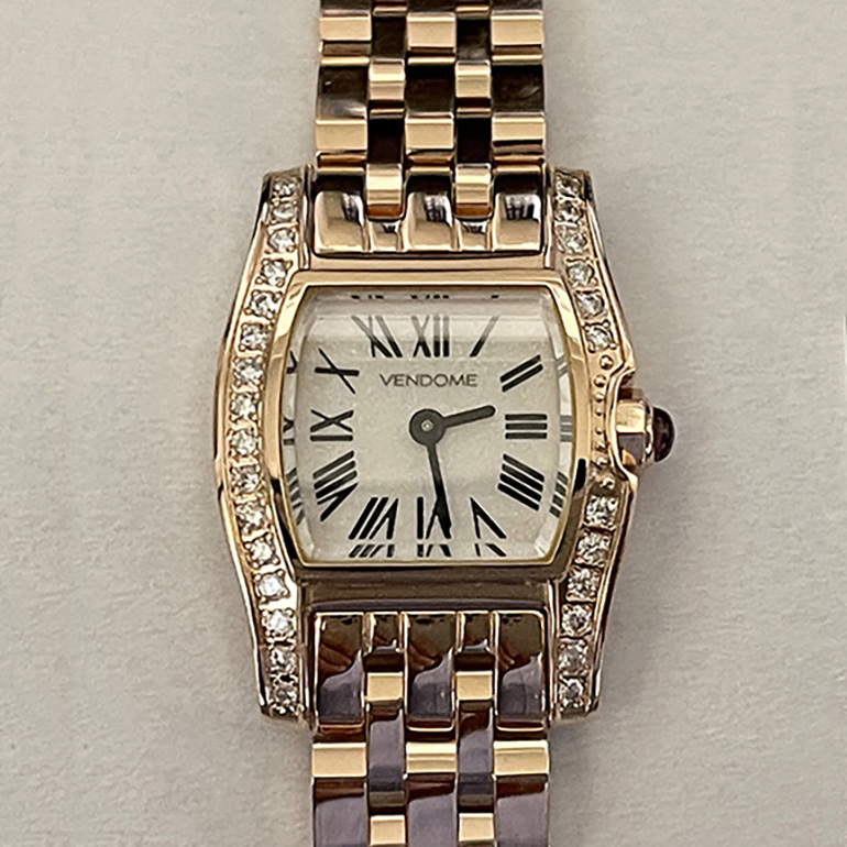 ピンクゴールドに再メッキしたVENDOME
