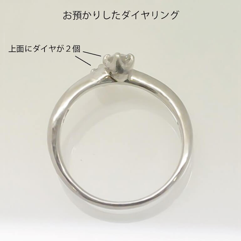 重ね合わせしたい細めのダイヤリング