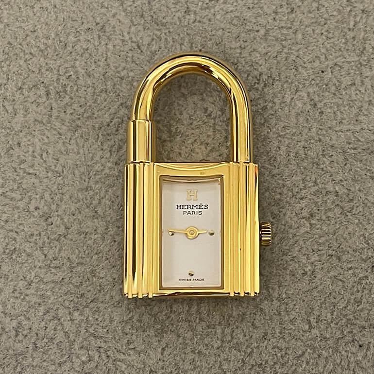 エルメスケリーウォッチの再メッキ修理後の写真-1