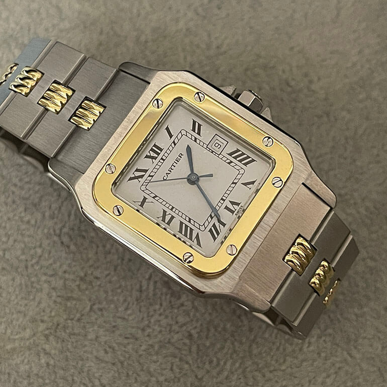 新品仕上げ後のカルティエサントス